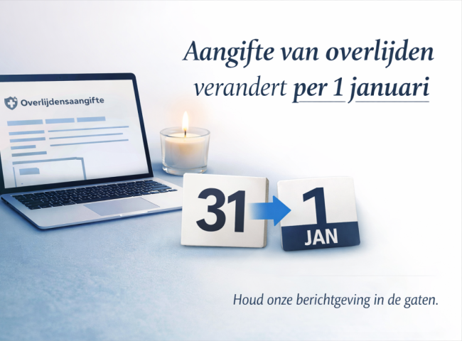 aangifte van overlijden vanaf 1 januari 2026