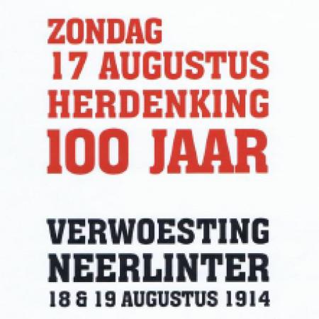 Herdenking 100 jaar verwoesting Neerlinter