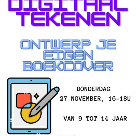 Digitaal tekenen - ontwerp je eigen boekcover © bib linter