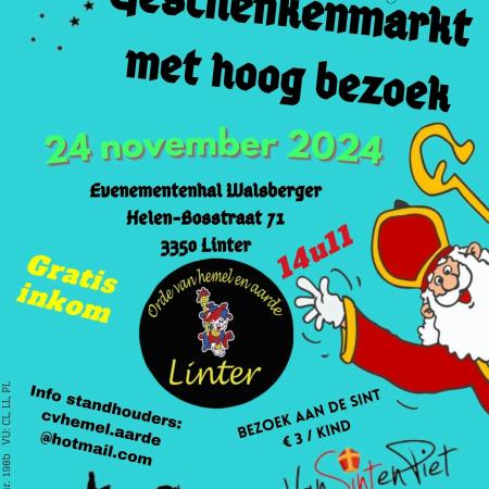 Geschenkenmarkt met bezoek van de Sint © VZW orde van hemel en aarde- Linter